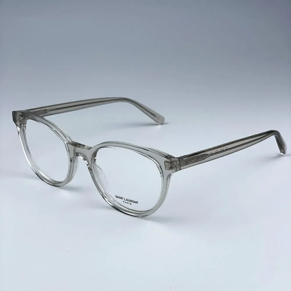 NEW Saint Laurent SL589 003 Beige Clear Oval Women Eyeglasses